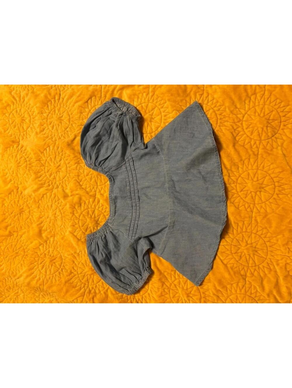 Primark 100% Cotton Chambray Peplum Top – 12-18 Months